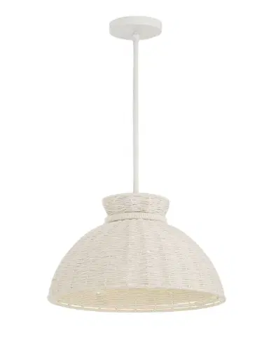 Crystorama Reese 1-Light Matte White Pendant, 16" | Thumbnail 1 Crystorama Reese 1-Light Matte White Pendant, 16" | Thumbnail 1