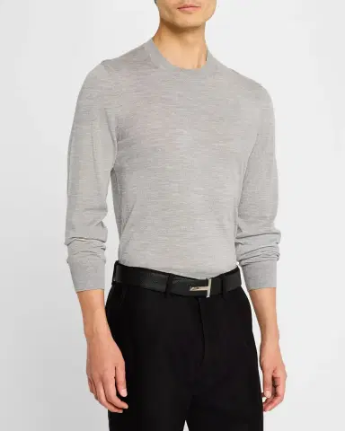 Tom Ford Men's Fine-Gauge Wool Sweater | Thumbnail 3 Tom Ford Men's Fine-Gauge Wool Sweater | Thumbnail 3