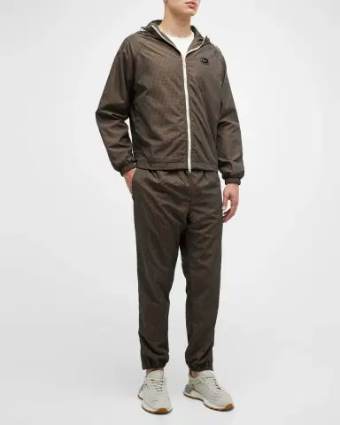 Lacoste Men's Water-Repellent Check Track Pants | Thumbnail 2 Lacoste Men's Water-Repellent Check Track Pants | Thumbnail 2