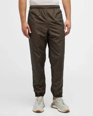Lacoste Men's Water-Repellent Check Track Pants | Thumbnail 4 Lacoste Men's Water-Repellent Check Track Pants | Thumbnail 4