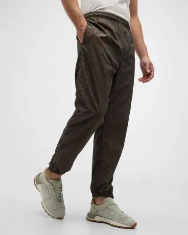Lacoste Men's Water-Repellent Check Track Pants | Thumbnail 6 Lacoste Men's Water-Repellent Check Track Pants | Thumbnail 6