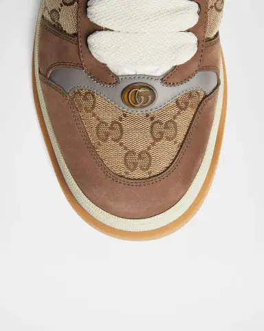 Gucci Men's Double Screener Canvas Low-Top Sneakers | Thumbnail 5 Gucci Men's Double Screener Canvas Low-Top Sneakers | Thumbnail 5