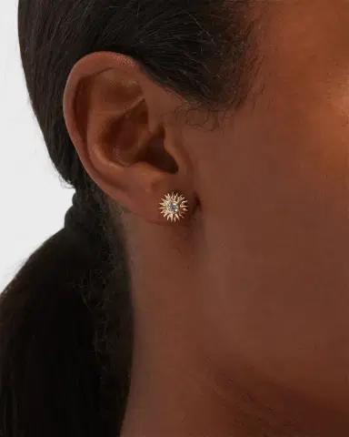 Sydney Evan 14k Diamond Starburst Stud Earrings | Thumbnail 2 Sydney Evan 14k Diamond Starburst Stud Earrings | Thumbnail 2