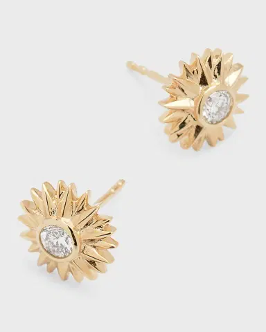 Sydney Evan 14k Diamond Starburst Stud Earrings | Thumbnail 3 Sydney Evan 14k Diamond Starburst Stud Earrings | Thumbnail 3