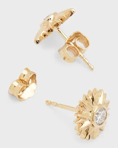 Sydney Evan 14k Diamond Starburst Stud Earrings | Thumbnail 4 Sydney Evan 14k Diamond Starburst Stud Earrings | Thumbnail 4