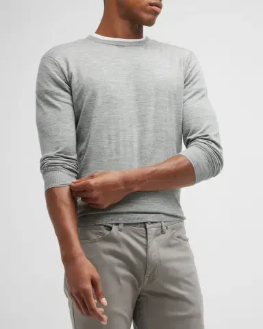 Peter Millar Men's Excursionist Flex Wool Sweater | Thumbnail 6 Peter Millar Men's Excursionist Flex Wool Sweater | Thumbnail 6