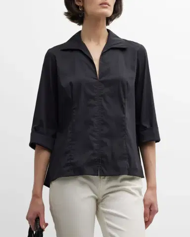 Finley 3/4-Sleeve Stretch Cotton Swing Shirt | Thumbnail 3 Finley 3/4-Sleeve Stretch Cotton Swing Shirt | Thumbnail 3