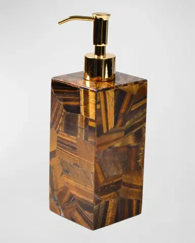 Mike & Ally Taj Random Tiger Eye Pump Soap Dispenser | Thumbnail 3 Mike & Ally Taj Random Tiger Eye Pump Soap Dispenser | Thumbnail 3