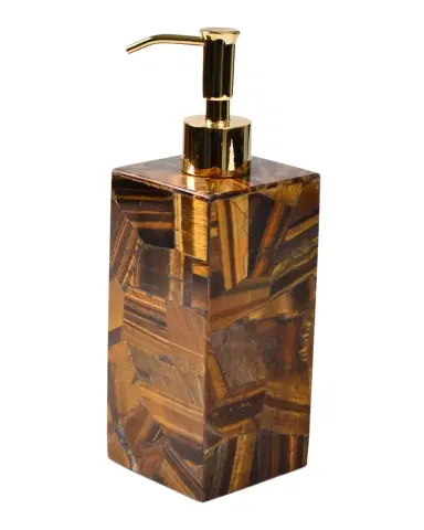 Mike & Ally Taj Random Tiger Eye Pump Soap Dispenser | Thumbnail 1 Mike & Ally Taj Random Tiger Eye Pump Soap Dispenser | Thumbnail 1