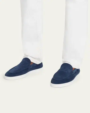 Christian Louboutin Men's Varsiboat Red Sole Leather Boat Shoes | Thumbnail 2 Christian Louboutin Men's Varsiboat Red Sole Leather Boat Shoes | Thumbnail 2