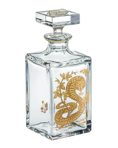 Vista Alegre Whiskey Decanter With Golden Snake | Thumbnail 2 Vista Alegre Whiskey Decanter With Golden Snake | Thumbnail 2
