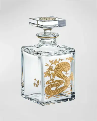 Vista Alegre Whiskey Decanter With Golden Snake | Thumbnail 3 Vista Alegre Whiskey Decanter With Golden Snake | Thumbnail 3