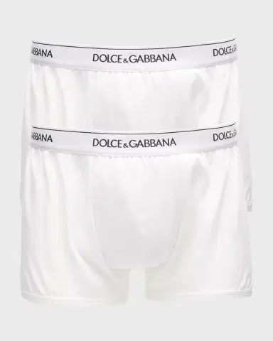 Dolce & Gabbana Men's Logo Band 2-Pack Boxer Briefs | Thumbnail 2 Dolce & Gabbana Men's Logo Band 2-Pack Boxer Briefs | Thumbnail 2