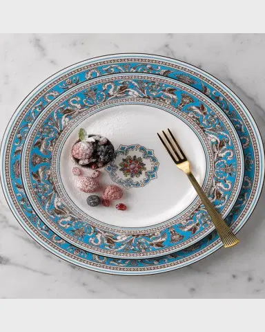 Wedgwood Florentine Turquoise Accent Salad Plate 9" | Thumbnail 3 Wedgwood Florentine Turquoise Accent Salad Plate 9" | Thumbnail 3