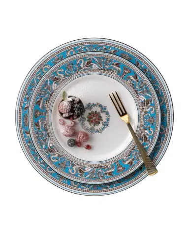 Wedgwood Florentine Turquoise Accent Salad Plate 9" | Thumbnail 1 Wedgwood Florentine Turquoise Accent Salad Plate 9" | Thumbnail 1