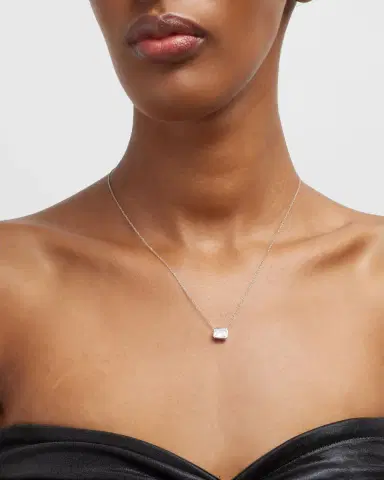 Neiman Marcus Lab Grown Diamonds Lab Grown Diamond 18K White Gold East-West Emerald-Cut Pendant Necklace | Thumbnail 2 Neiman Marcus Lab Grown Diamonds Lab Grown Diamond 18K White Gold East-West Emerald-Cut Pendant Necklace | Thumbnail 2