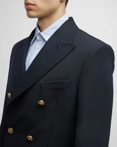 Golden Goose Men's Double-Breasted Gabardine Blazer | Thumbnail 5 Golden Goose Men's Double-Breasted Gabardine Blazer | Thumbnail 5