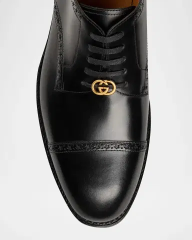 Gucci Men 's Rooster Brogue Leather Derby Shoes | Thumbnail 4 Gucci Men 's Rooster Brogue Leather Derby Shoes | Thumbnail 4