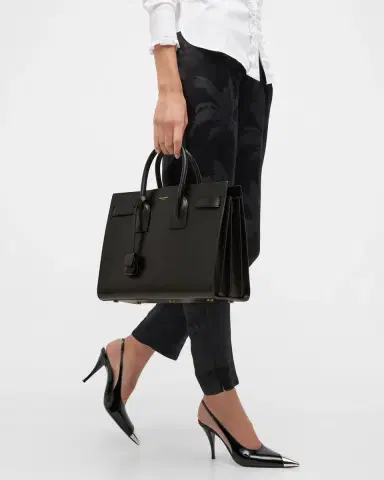 Saint Laurent Sac De Jour Small Top-Handle Bag in Smooth Leather | Thumbnail 10 Saint Laurent Sac De Jour Small Top-Handle Bag in Smooth Leather | Thumbnail 10
