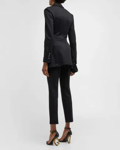 Dolce & Gabbana Long Tailored Blazer Jacket with Button Detail | Thumbnail 6 Dolce & Gabbana Long Tailored Blazer Jacket with Button Detail | Thumbnail 6