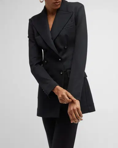 Dolce & Gabbana Long Tailored Blazer Jacket with Button Detail | Thumbnail 7 Dolce & Gabbana Long Tailored Blazer Jacket with Button Detail | Thumbnail 7