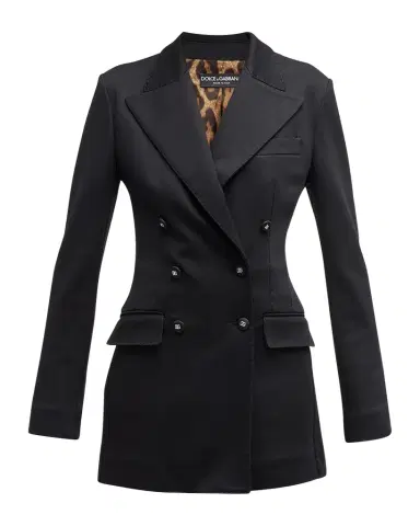 Dolce & Gabbana Long Tailored Blazer Jacket with Button Detail | Thumbnail 1 Dolce & Gabbana Long Tailored Blazer Jacket with Button Detail | Thumbnail 1