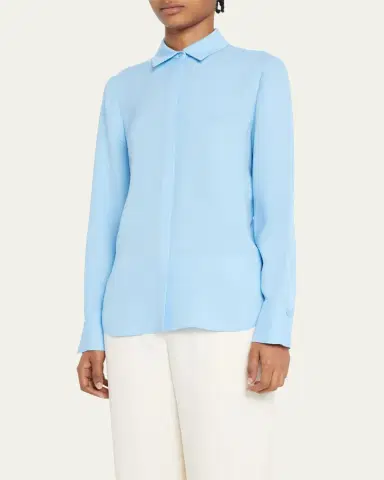 Lafayette 148 New York Scottie Silk Button-Down Blouse | Thumbnail 12 Lafayette 148 New York Scottie Silk Button-Down Blouse | Thumbnail 12