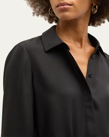 Lafayette 148 New York Scottie Silk Button-Down Blouse | Thumbnail 5 Lafayette 148 New York Scottie Silk Button-Down Blouse | Thumbnail 5