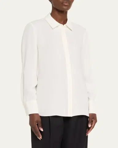 Lafayette 148 New York Scottie Silk Button-Down Blouse | Thumbnail 8 Lafayette 148 New York Scottie Silk Button-Down Blouse | Thumbnail 8