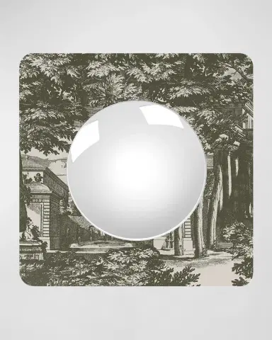 Fornasetti Square Frame With Convex Mirror - Settecentesco | Thumbnail 3 Fornasetti Square Frame With Convex Mirror - Settecentesco | Thumbnail 3