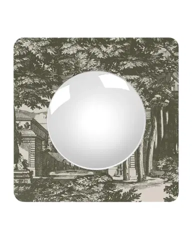 Fornasetti Square Frame With Convex Mirror - Settecentesco | Thumbnail 1 Fornasetti Square Frame With Convex Mirror - Settecentesco | Thumbnail 1