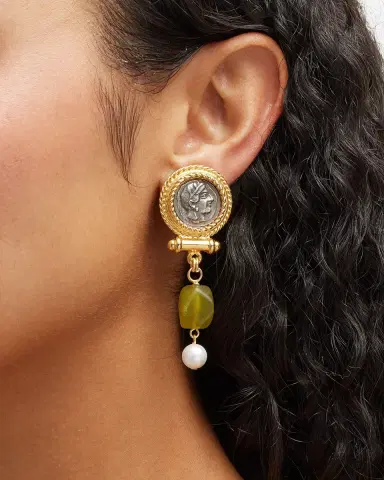 Ben-Amun 24k Gold Electroplated Gold Drop Clip Earrings | Thumbnail 2 Ben-Amun 24k Gold Electroplated Gold Drop Clip Earrings | Thumbnail 2
