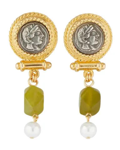 Ben-Amun 24k Gold Electroplated Gold Drop Clip Earrings | Thumbnail 1 Ben-Amun 24k Gold Electroplated Gold Drop Clip Earrings | Thumbnail 1