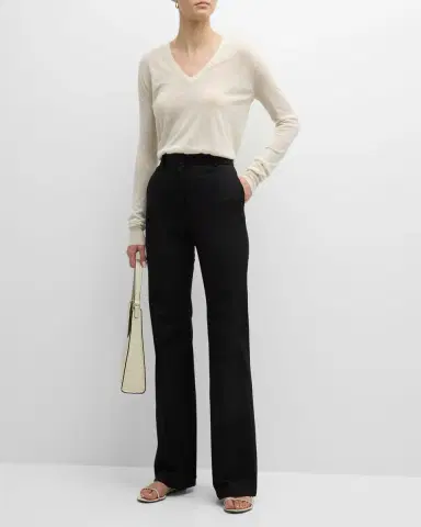 Joseph Tafira High-Rise Flare Gabardine Pants | Thumbnail 2 Joseph Tafira High-Rise Flare Gabardine Pants | Thumbnail 2