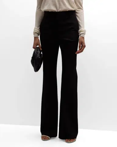 Joseph Tafira High-Rise Flare Gabardine Pants | Thumbnail 4 Joseph Tafira High-Rise Flare Gabardine Pants | Thumbnail 4