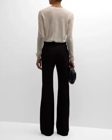 Joseph Tafira High-Rise Flare Gabardine Pants | Thumbnail 6 Joseph Tafira High-Rise Flare Gabardine Pants | Thumbnail 6