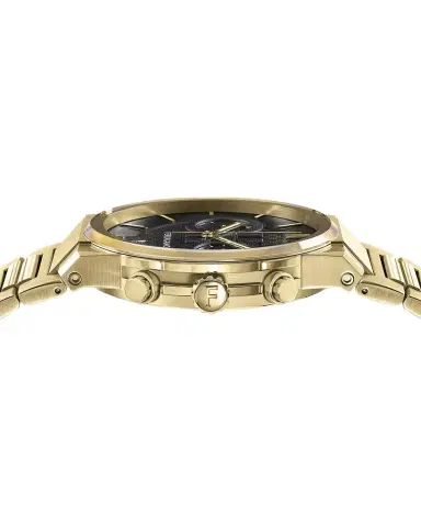 FERRAGAMO 41mm Ferragamo Sapphire Chrono Watch with Bracelet Strap, Yellow Gold | Thumbnail 1 FERRAGAMO 41mm Ferragamo Sapphire Chrono Watch with Bracelet Strap, Yellow Gold | Thumbnail 1