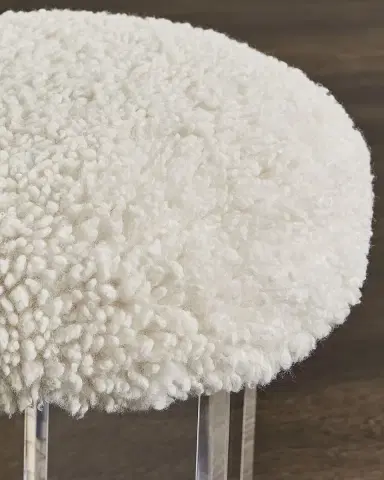 Interlude Home Jules Sherpa Stool | Thumbnail 2 Interlude Home Jules Sherpa Stool | Thumbnail 2