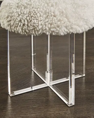 Interlude Home Jules Sherpa Stool | Thumbnail 3 Interlude Home Jules Sherpa Stool | Thumbnail 3