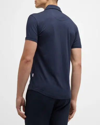 Orlebar Brown Men's Sebastian Cotton-Silk Polo Shirt | Thumbnail 2 Orlebar Brown Men's Sebastian Cotton-Silk Polo Shirt | Thumbnail 2