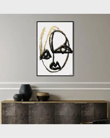 The Oliver Gal Artist Co. 'Minimalist Portrait Abstract ' Hand-Embellished Giclee | Thumbnail 2 The Oliver Gal Artist Co. 'Minimalist Portrait Abstract ' Hand-Embellished Giclee | Thumbnail 2