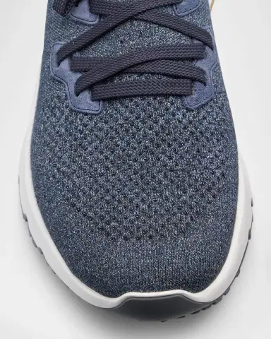 Brunello Cucinelli Men 's Melange Knit Runner Sneakers | Thumbnail 6 Brunello Cucinelli Men 's Melange Knit Runner Sneakers | Thumbnail 6