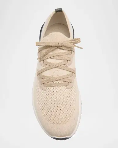 Brunello Cucinelli Men 's Melange Knit Runner Sneakers | Thumbnail 10 Brunello Cucinelli Men 's Melange Knit Runner Sneakers | Thumbnail 10