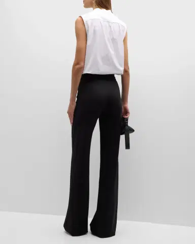 CALLAS MILANO Anouk High-Rise Straight-Leg Crepe Jersey Pants | Thumbnail 6 CALLAS MILANO Anouk High-Rise Straight-Leg Crepe Jersey Pants | Thumbnail 6