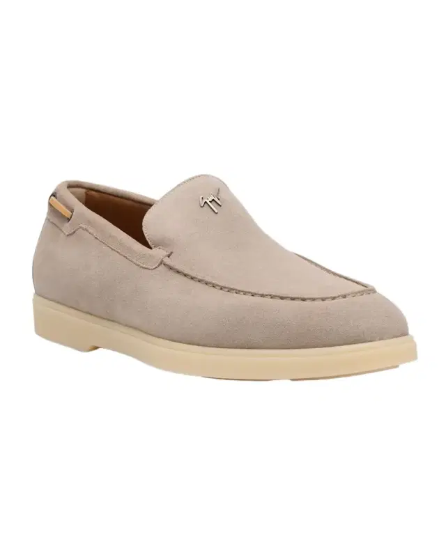 Men's Suede Metal Logo Moccasin Loafers Men's Suede Metal Logo Moccasin Loafers