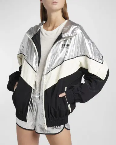 Golden Goose Star Metallic Patchwork Windbreaker | Thumbnail 7 Golden Goose Star Metallic Patchwork Windbreaker | Thumbnail 7