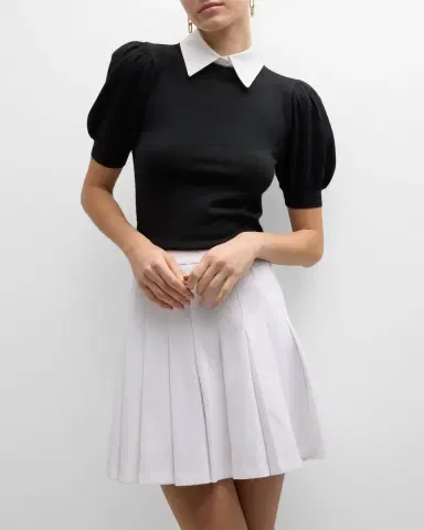 ALICE + OLIVIA Chase Puff-Sleeve Sweater With Detachable Collar | Thumbnail 7 ALICE + OLIVIA Chase Puff-Sleeve Sweater With Detachable Collar | Thumbnail 7