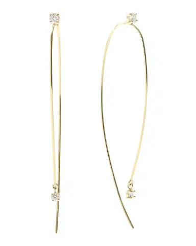 LANA 14K Gold Hooked On Hoops With Diamonds | Thumbnail 1 LANA 14K Gold Hooked On Hoops With Diamonds | Thumbnail 1