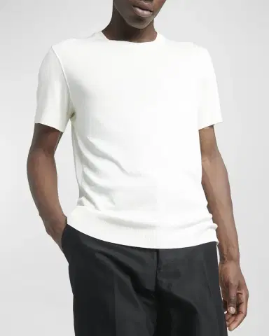 TOM FORD Men's Short-Sleeve Crewneck Sweater | Thumbnail 12 TOM FORD Men's Short-Sleeve Crewneck Sweater | Thumbnail 12