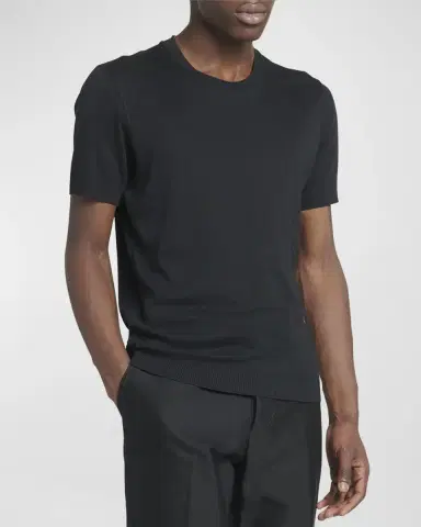 TOM FORD Men's Short-Sleeve Crewneck Sweater | Thumbnail 3 TOM FORD Men's Short-Sleeve Crewneck Sweater | Thumbnail 3